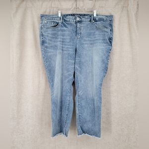 TORRID Crop Boyfriend Vintage Stretch Raw Ankle Hem Plus Size 26